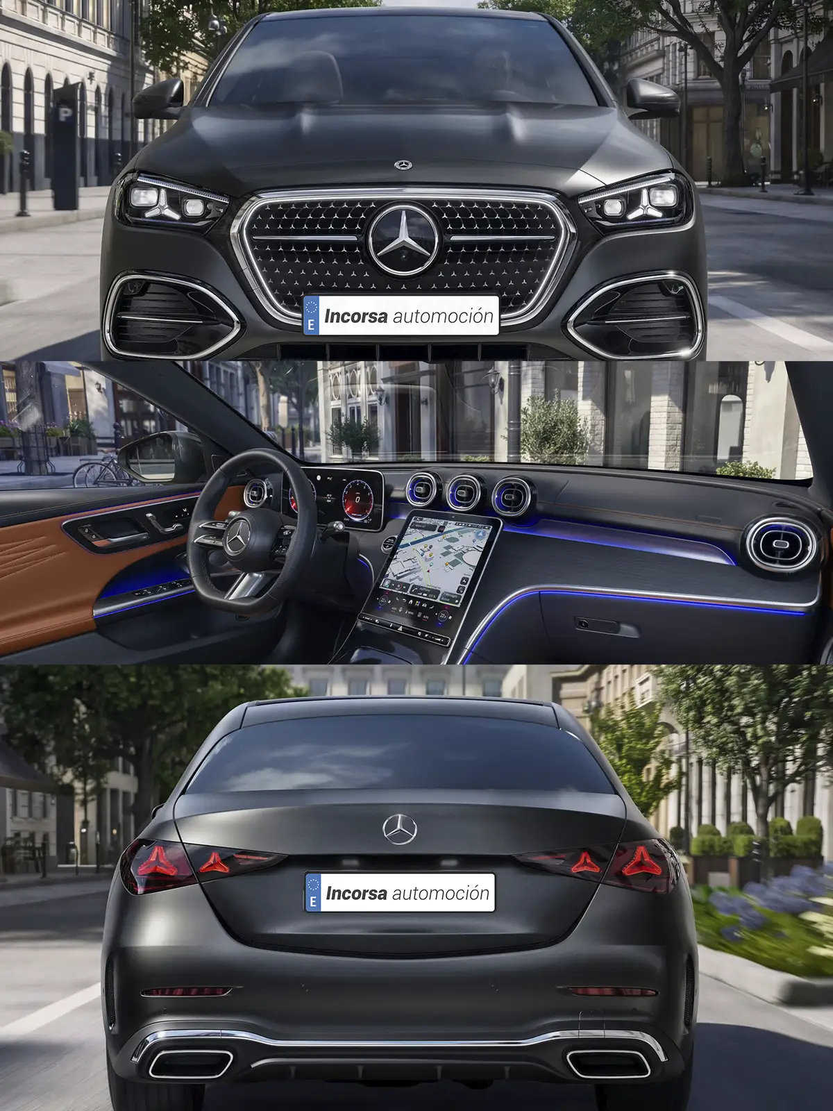 Mercedes-Benz CLA: diseño, tecnología y elegancia en una nueva generación Mercedes-Benz CLA negro visto de frente en una calle urbana