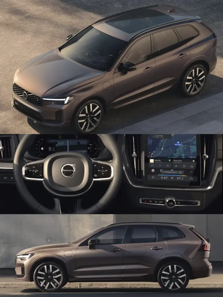 Volvo XC60 visto de lado con carrocería SUV y llantas de aleación